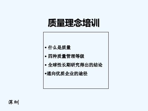 全员质量意识培训 PPT