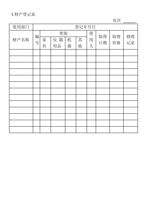 01.财产登记表