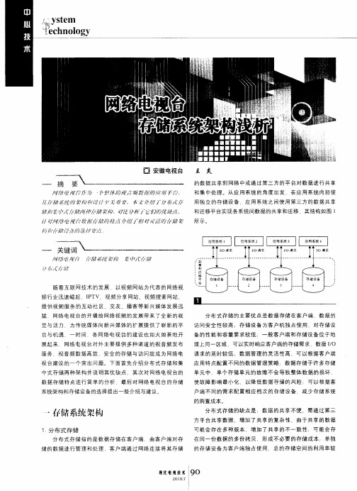 网络电视台存储系统架构浅析