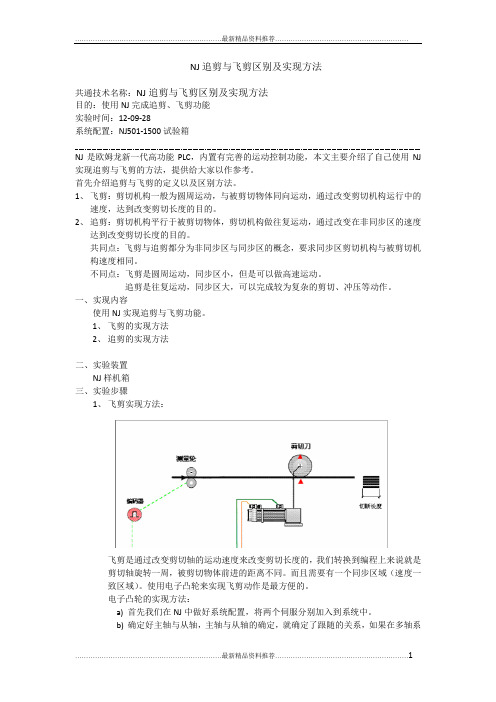 最新NJ实现飞剪与追剪功能