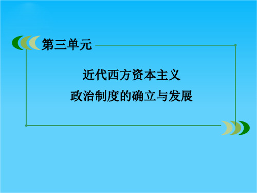 高一人教版历史必修1课件 第3单元总结 近代西方资本主义政治制度的确立与发展