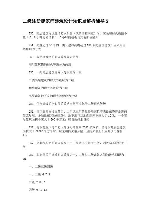 二级注册建筑师建筑设计知识点解析辅导5要点
