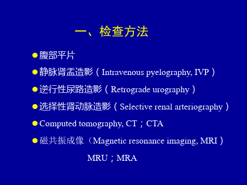 医学影像学泌尿系统