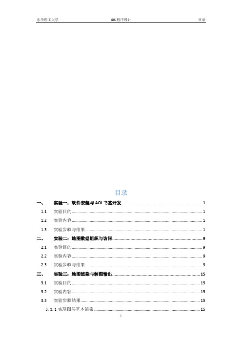 GIS二次开发实验报告