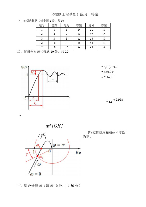 《控制工程基础》练习一答案.doc