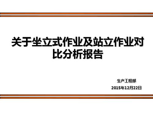 关于坐立式及站立作业对比分析报告