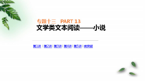 高考指导专题13 文学类文本阅读——小说