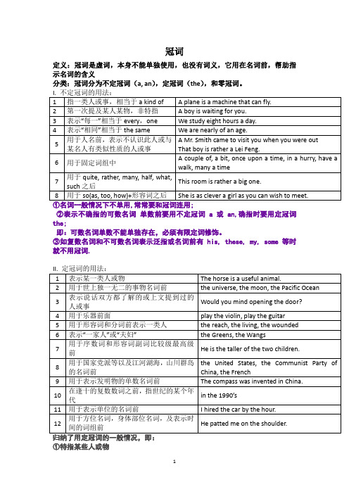 初一冠词和代词用法总结及练习与解析-(1)-2