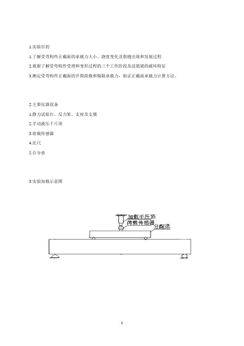 钢筋混凝土受弯构件正截面破坏实验报告