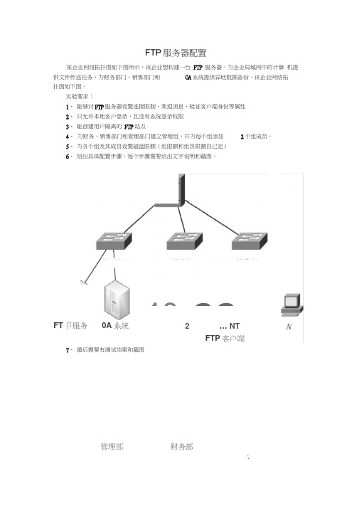 (完整版)FTP服务器配置(实验)