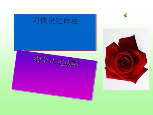 班会课件：习惯决定命运,细节决定成败ppt