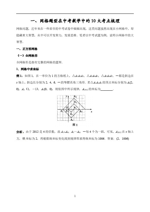 一文搞定初中数学网格问题