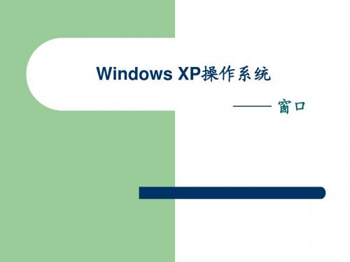 Windows XP操作系统窗口操作