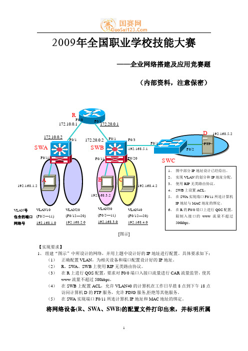 企业网络搭建及应用竞赛题2