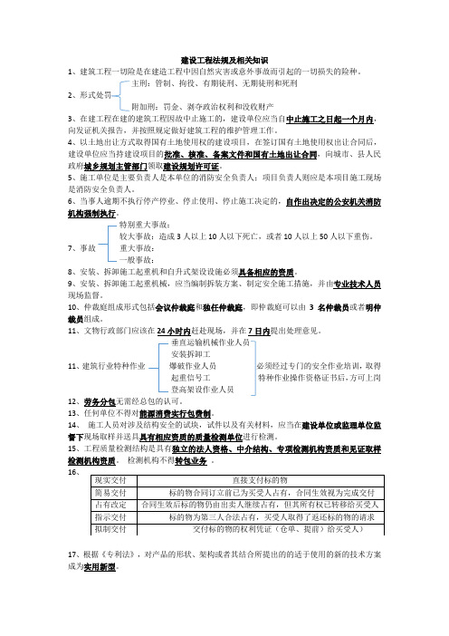 建设工程法规及相关知识