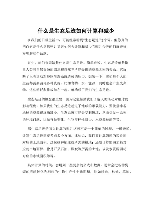 什么是生态足迹如何计算和减少