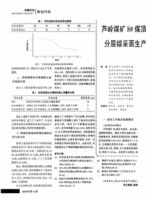 芦岭煤矿8#煤顶分层综采面生产制约因素分析及对策