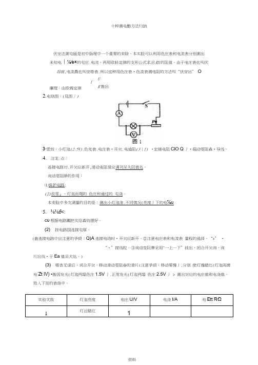 十种测电阻方法归纳