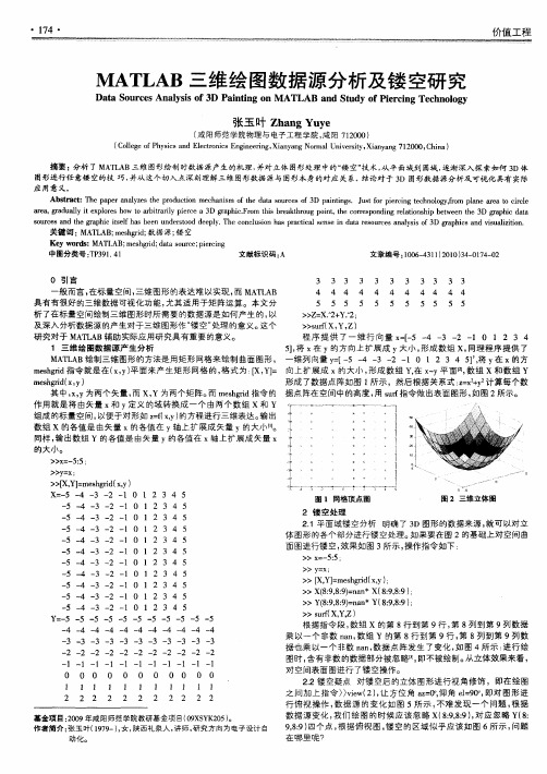 MATLAB三维绘图数据源分析及镂空研究