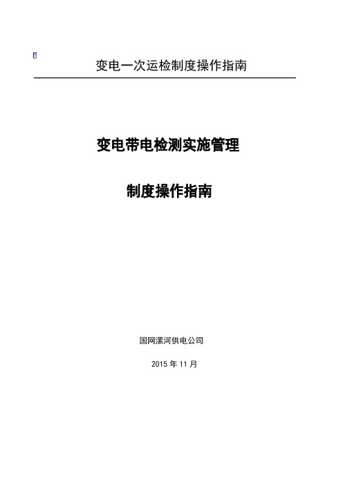 变电带电检测实施管理流程