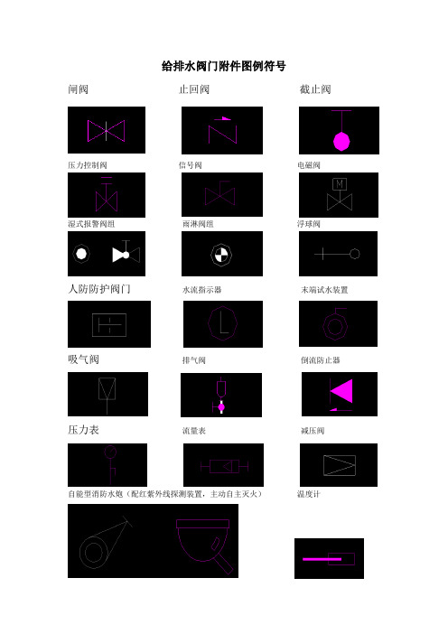 给排水阀门附件图例符