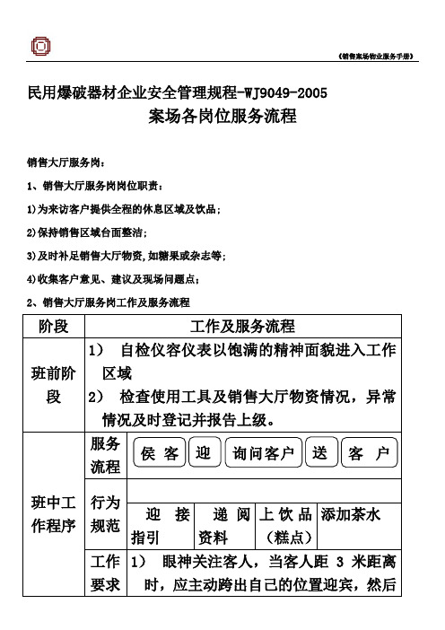 民用爆破器材企业安全管理规程-WJ9049-2005