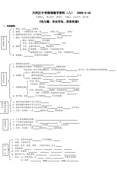 天河区中考物理辅导资料(八) 2006-4-16