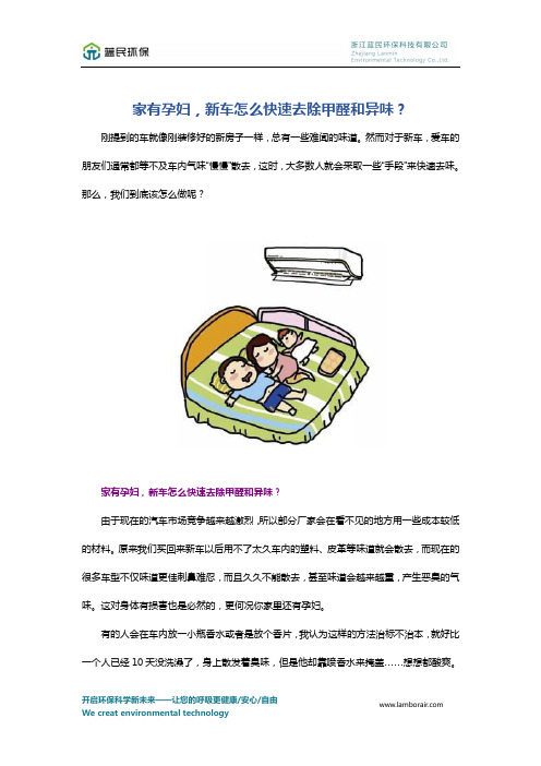 家有孕妇,新车怎么快速去除甲醛和异味