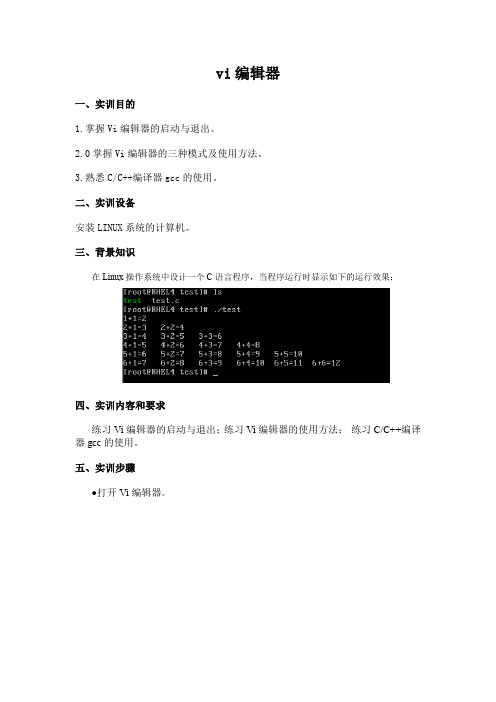 10.vi编辑器实训任务书