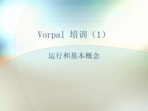 Vorpal 培训(1)