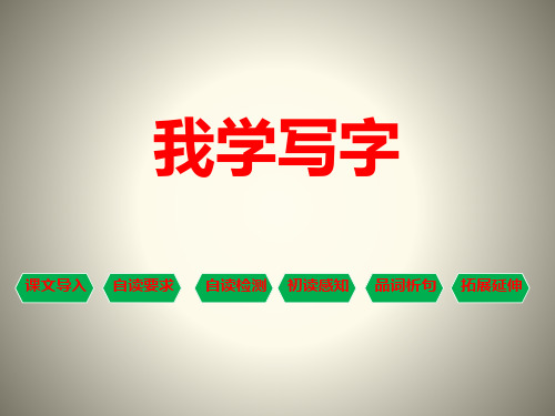 我学写字- PPT名师推荐