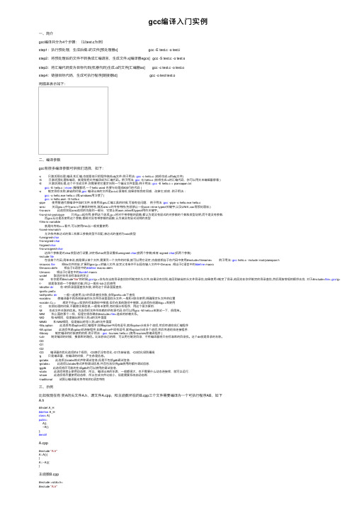 gcc编译入门实例