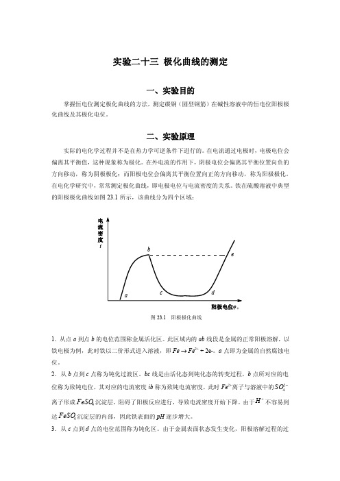 极化曲线的测定恒电位