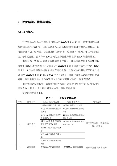 推荐-环境影响评价报告公示：硝基复合肥生评价结论环