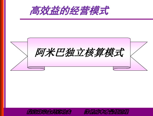 阿米巴独立核算模式课件