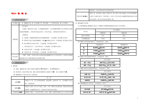 （广东专版）2020年中考化学二轮复习 考点8 酸学案（无答案）