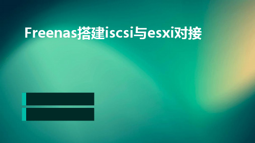 freeNAS搭建ISCSI与ESXI对接