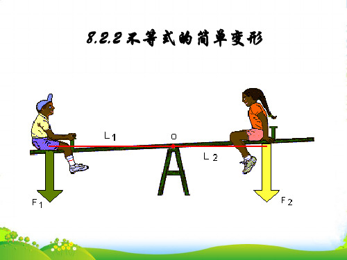 华东师大版七年级数学下册第八章《不等式的简单变形》优质课课件2(共15张PPT)