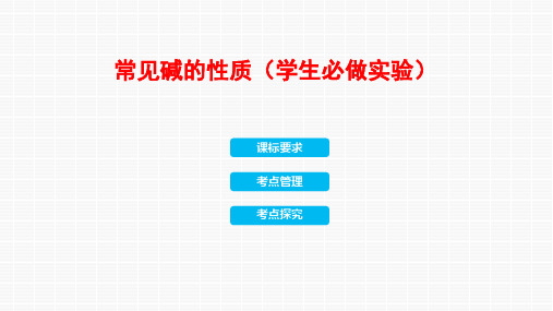 2024年中考化学一轮复习---常见碱的性质(学生必做实验)课件