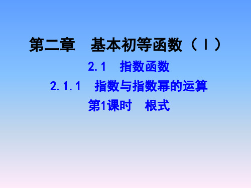 人教A高中数学必修一2.1.1指数与指数幂的运算