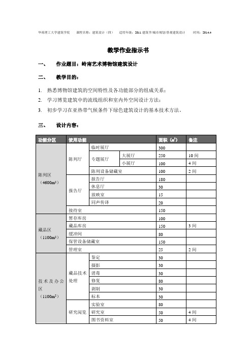 2014博物馆设计任务书