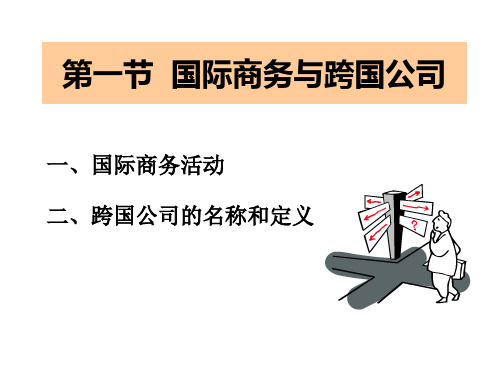 1跨国公司概述跨国公司管理上海财经大学范建亭