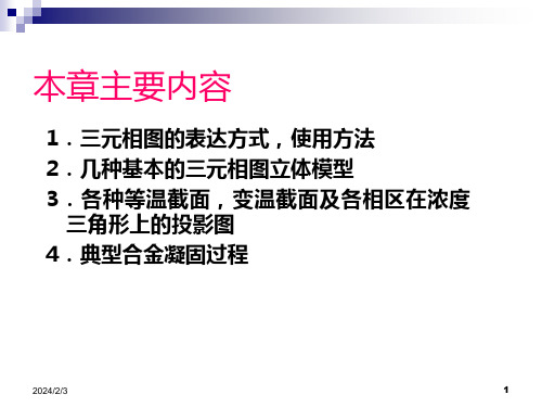 材料热力学课件11三元相图及凝固组织三元匀晶相图