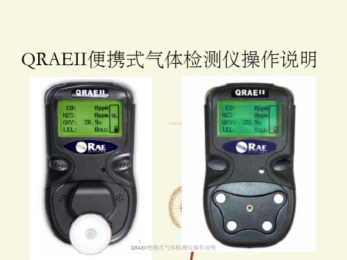 QRAEII便携式气体检测仪操作说明