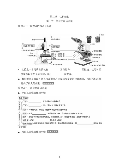 人教版七年级上册生物第一单元第二章第一节知识点总结