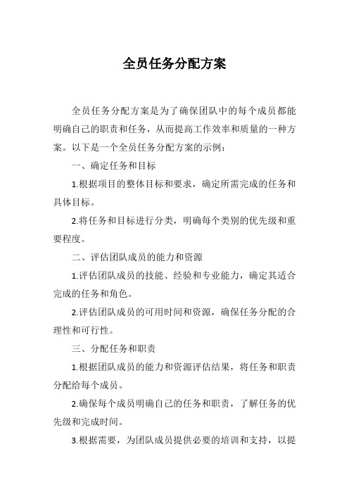 全员任务分配方案