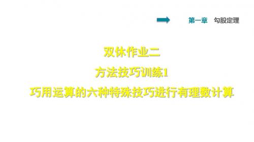 双休作业二 1 巧用运算的六种特殊技巧进行有理数计算