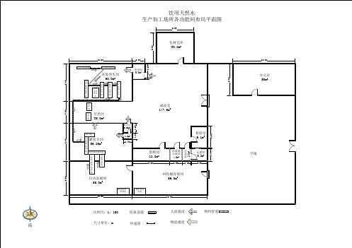 饮用天然净水生产场所各功能间布局平面图