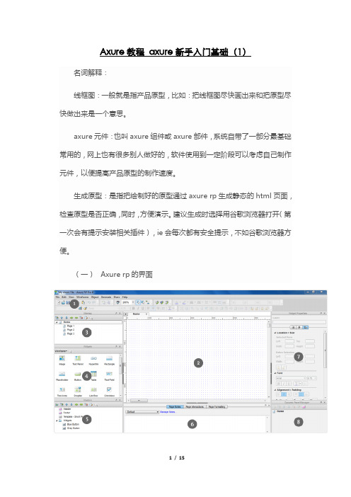 Axure教程 axure新手入门基础(一)