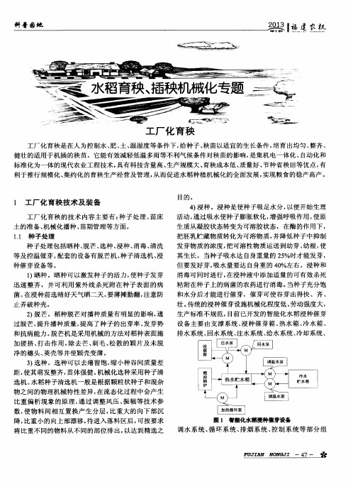 水稻育秧、插秧机械化专题